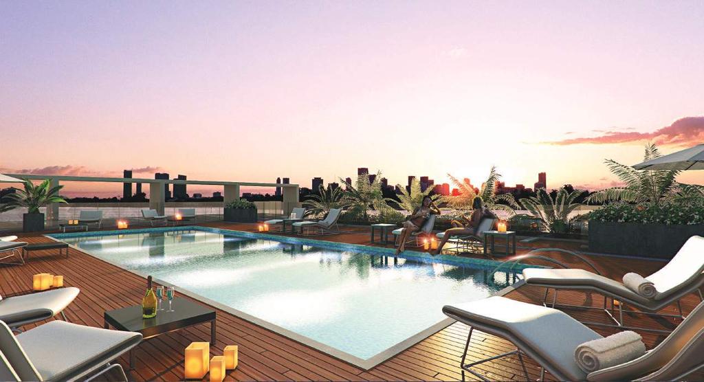 Spacious living surrounded and influenced by the island, relax in secluded rooftop lounges in