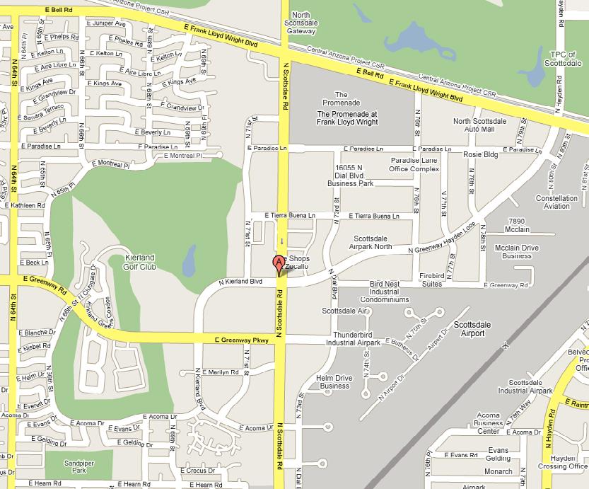 VICINITY MAP CHANDLER FASHION Mall Address: 3111 West Chandler Blvd.