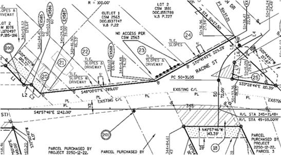 Existing Highway Easement (4)(a) Plat Detail and Format - Required