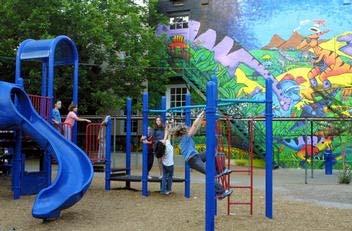 Playground Playgrounds shall be permitted in parks and greens to provide open space designed and equipped for the recreation of children.