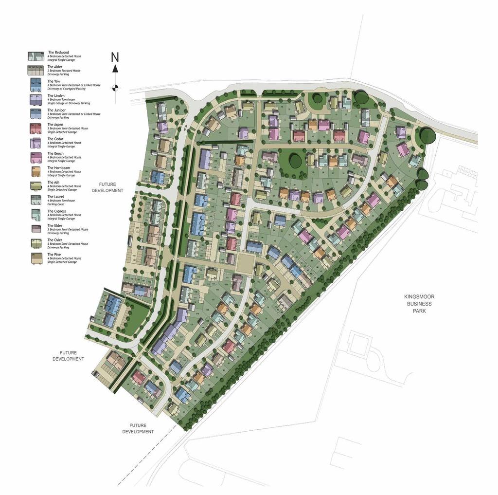 site plan key to house types Introducing an exclusive development of high quality modern homes.
