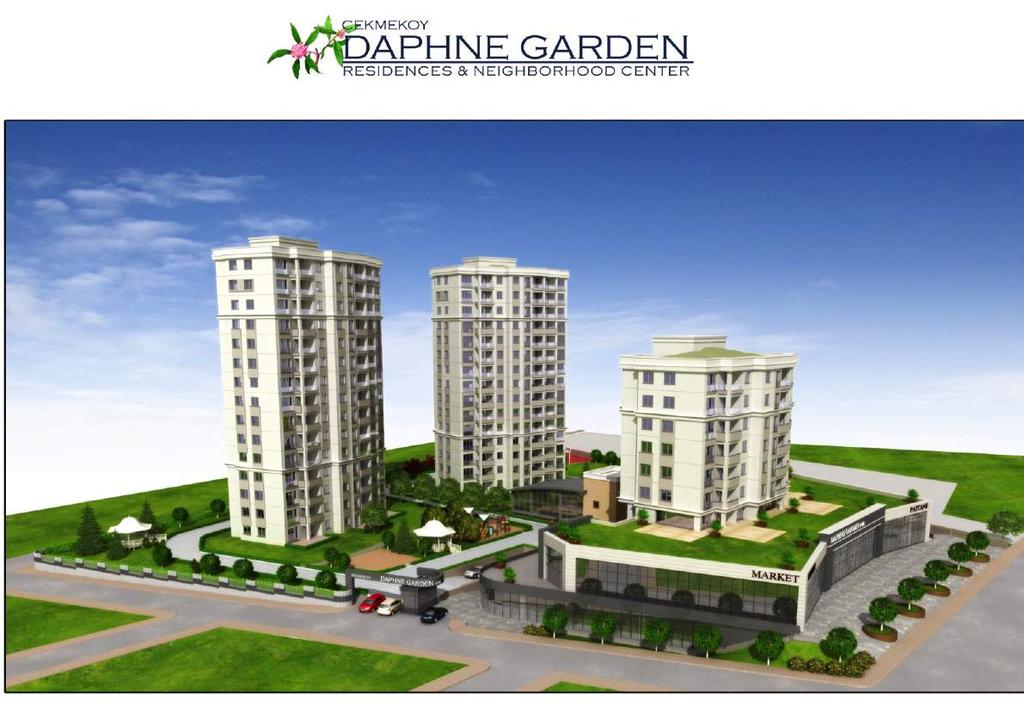 DAPHNE GARDEN Residences In Çekmeköy Property 10 Ready On: 2015 Type: Residence Daphne Garden Residences housing 3 blok 150 apartments