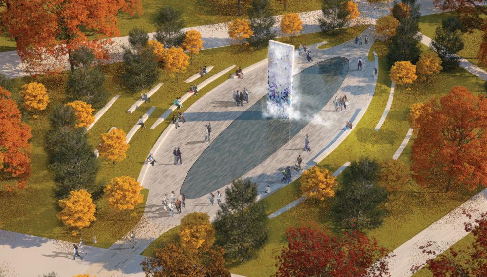 Yinka Shonibare's proposed memorial (Courtesy MLK Boston) Yinka Shonibare's proposed memorial (Courtesy MLK Boston) Yinka Shonibare's proposal examines race and class through painting, sculpture,