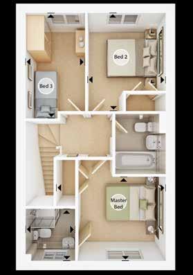 First Floor Master Bedroom 3.69m x 2.83m 12'1" x 9'4" En Suite 1.75m x 1.67m 5'9" x 5'6" Bedroom 2 3.30m x 2.63m 10'10" x 8'8" Bedroom 3 3.55m x 2.00m 11'8" x 6'7" Ground Floor Kitchen/Dining Area 4.