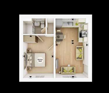 First Floor Kitchen 2.95m x 2.10m 9'8" x 6'11" Liing Room 3.31m x 2.95m 10'11" x 9'8" Master Bedroom 3.90m x 2.