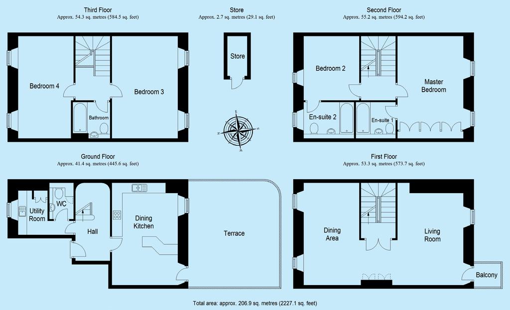 Approximate Dimensions Living Room/Dining Area 9.52m (31 3 ) x 5.90m (19 4 ) Dining Kitchen 5.95 m (19 6 ) x 3.85m (12 8 ) Utility Room 3.16m (10 4 ) x 2.53m (8 4 ) WC 2.14m (7 0 ) x 1.