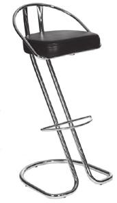 60 810077 Bar stool (Z-frame) seat: white, 25.