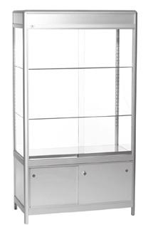 40 800000 Glass showcase with cupboard W/D/H: 100/50/90 cm