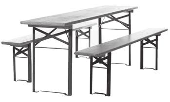 KG 800042 Folding table plate: natural wood, frame: brown W/D/H: 200/60/76 cm 19.