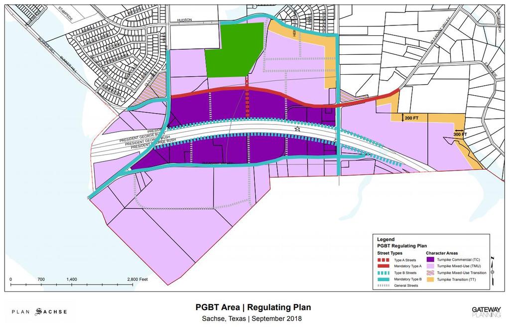 Proposed PGBT Regulating Plan * Extend the PGBT district.
