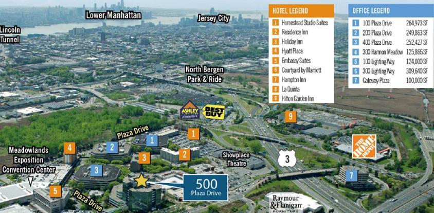 Plaza: Live, Work and Play Amenities Rich Neighbourhood Located within 550-acre Mixed-Use Amenity Base of Harmon Meadow in Secaucus Excellent Location and Amenities Located in Secaucus, Northern