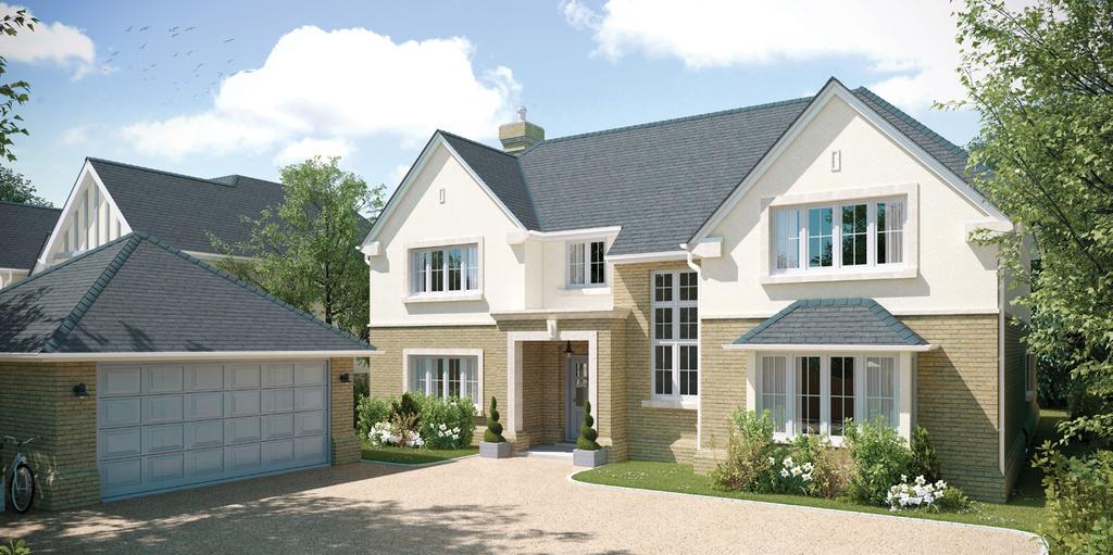 Brampton House Brick plinth and elevations to first floor with ivory render above stone string, slate roof Kitchen Luxury Kitchen with a range of bespoke fitted floor and wall units complimented with
