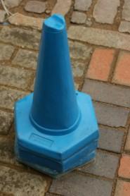 This will make it easy for tenants to determine if they need to go out and move their car. If you see a blue cone in the hallway, you MUST move your car.