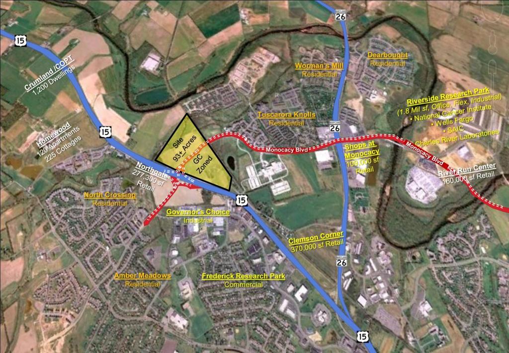 US Rute 15 & Mncacy Bulevard Nrtheast Bypass Interchange US Rute 15 & Mncacy Bulevard Frederick, Maryland The site is lcated at the State