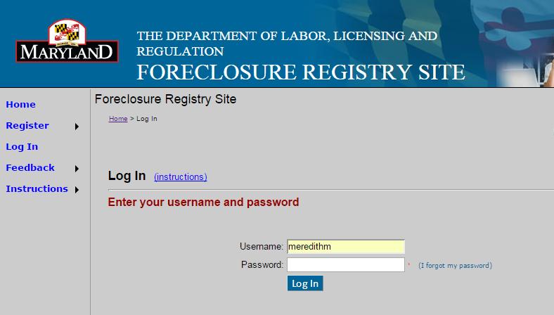 2. Click on Log In and enter your username and password to log in to the system.