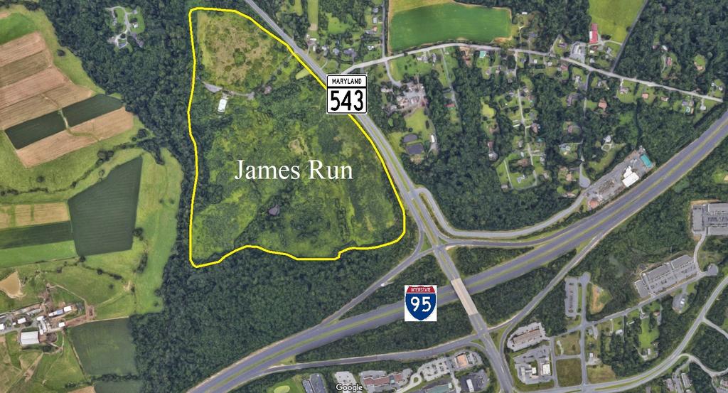 James Run Site location & Basic info Location: Acreage: Utilities: Zoning: Property is located on West side of Creswell Road (Route 543) just north of I-95 exit 80 in Bel Air, MD.