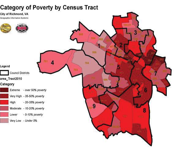 Concentrated Poverty For decades Richmond has faced the challenge of concentrated areas of poverty.