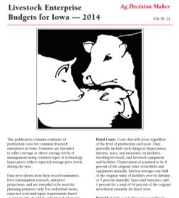 of January) Numbers come from several sources Iowa Farm Business Association ISU Department of Agriculture and Land