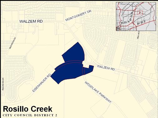 Rosillo Creek Tax Increment Reinvestment Zone #20 Background: Designated: December 16, 2004 Location: Intersection of Eisenhauer Rd. and Walzem Rd. Developer: Zachry Realty, Inc.