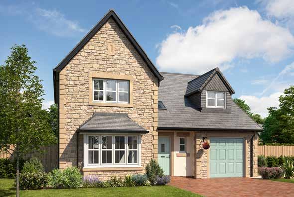 The Taunton 4 Bedroom Detached with Integral Single Garage Approximate square footage: 1,597 sq ft The Grantham 4 Bedroom