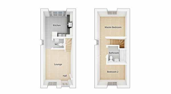 FIRST FLOOR DIMENSIONS: Master Bedroom: 3573 x 3034 [11-9 x 10-0 ] Bedroom 2: 3573 x 2477 [11-9