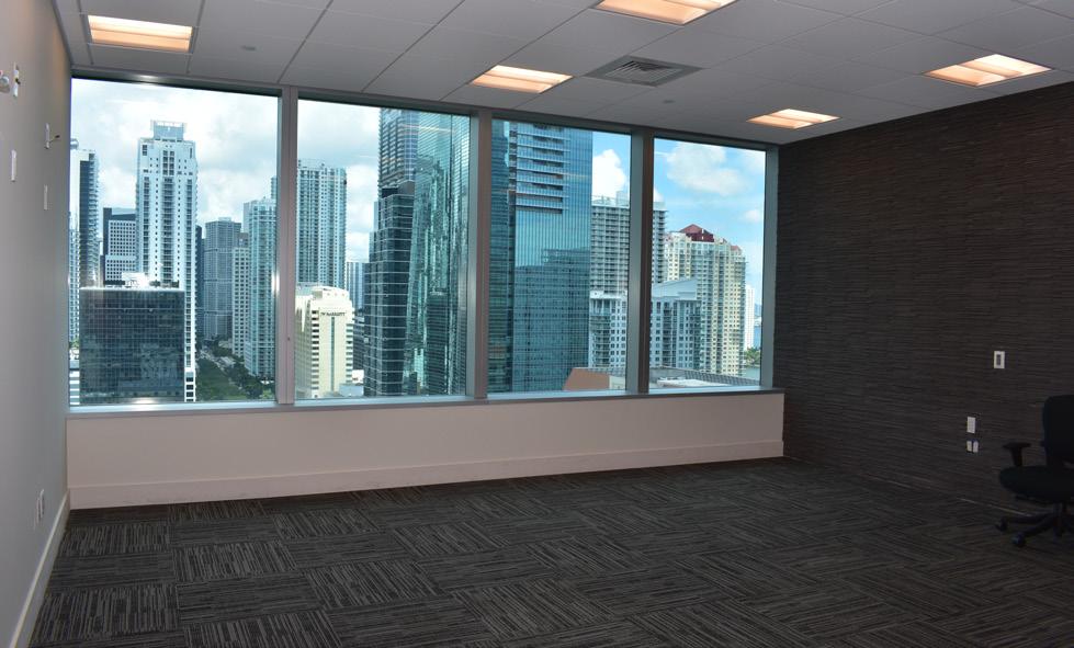 Executive office with north views of Brickell Avenue Open