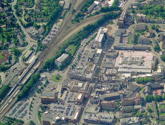 Aerial photo & Location maps HEATHROW 9 STAINES 1 M3 12 11 A3 WOKING 10 RICHMOND KINGSTON UPON THAMES ESHER EPSOM 9 CROYDON LEATHERHEAD M25 7 6 Marketfield Way Redhill Town Centre GUILDFORD DORKING