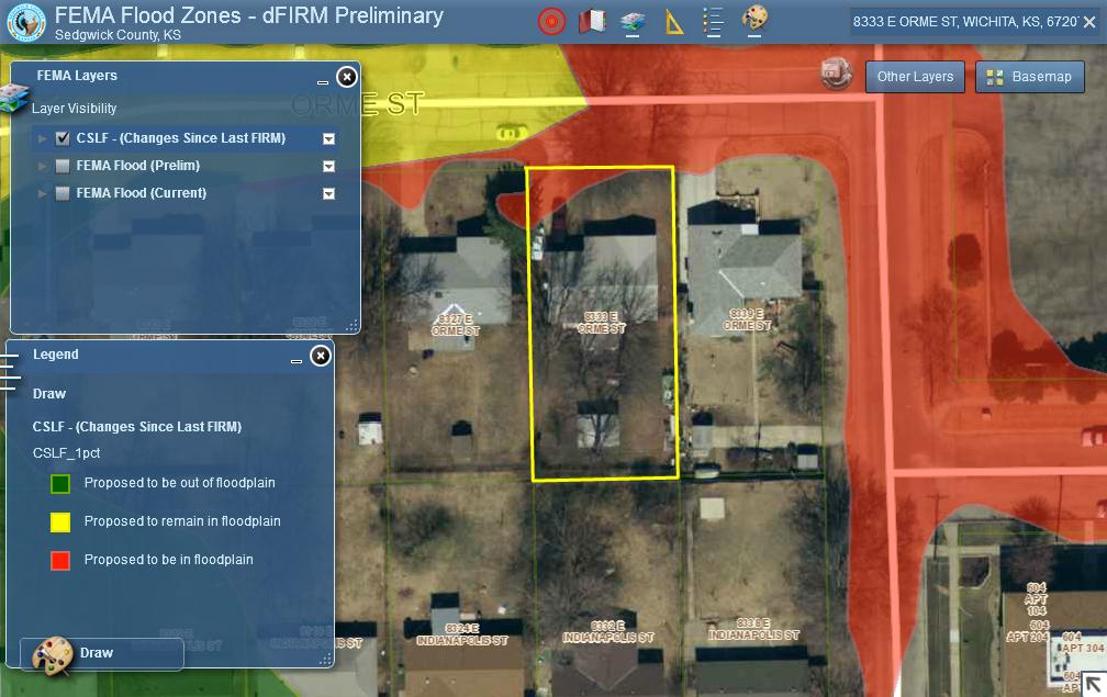 This Application displays the PRELIMINARY floodplain boundaries received from the Kansas Department of Agriculture Divisions of Water Resources on January 21, 2015.