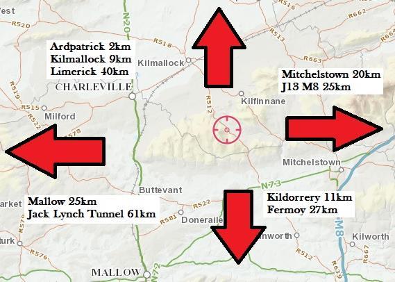 The M8 Motorway is easily accessed at Junctions 13 & 14 (20minutes) & the Jack Lynch
