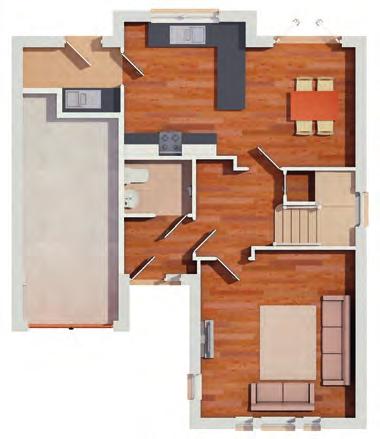 A utility room, downstairs WC and integrated garage complete the picture. Lounge 4.40 x 3.99 14 5 x 13 1 Kitchen/Dining 6.09 x 3.