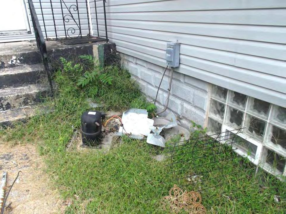 This home s air conditioning unit lays