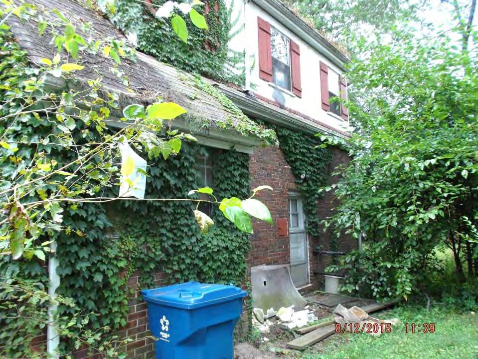 The back of this Bank of America foreclosure is severely covered