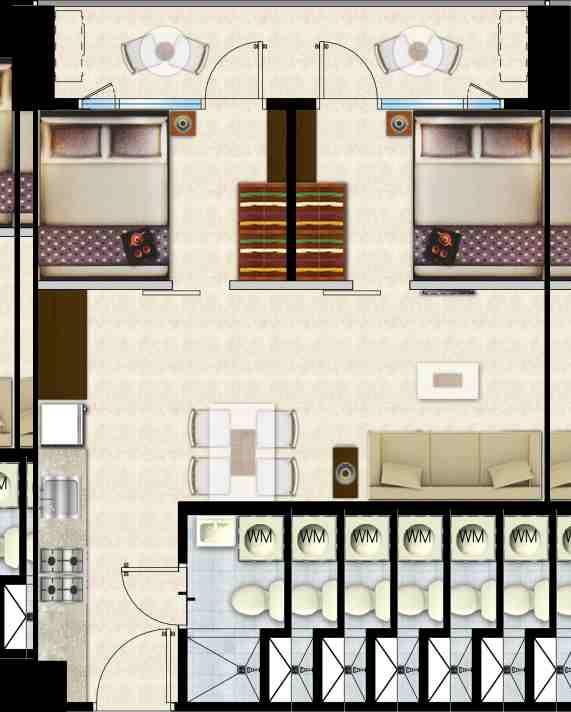 Unit Floor Plan Two-Bedroom Unit w/