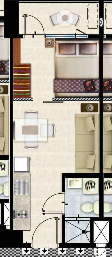 Unit Floor Plan One-Bedroom Unit w/ Balcony UNIT COMPONENTS Bedroom Living/Dining