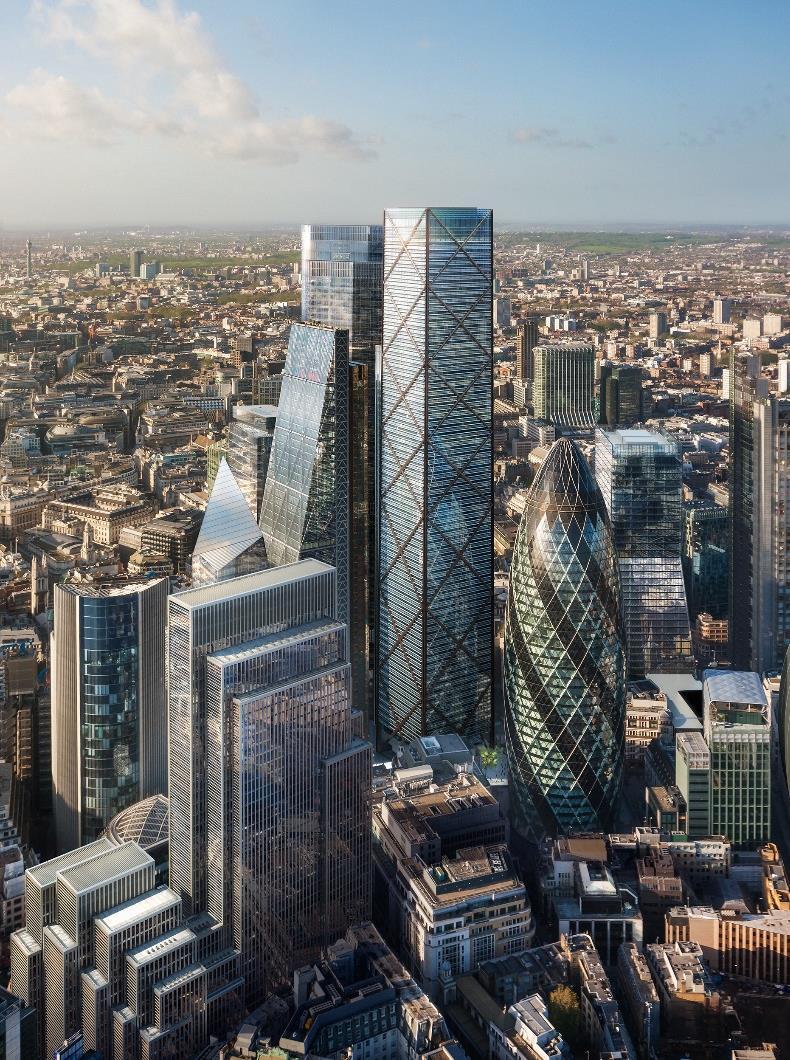 Crowns the Eastern Cluster of Skyscrapers Strong Demand for Quality Office Space in CBD with Transacted Value of 1,500 per sq ft NLA 22 Bishopsgate Cheesegrater Gherkin Strategically sited in the