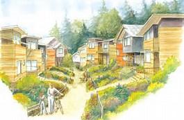 Market Responses Cohousing is an intentionalcommunity of private homes clustered around shared