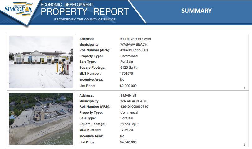 Summary Report Summary Reports provide high level property