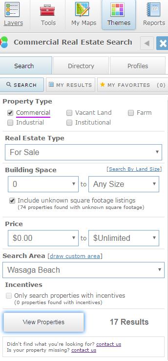 Searching for a Property Users are able to customize searches.