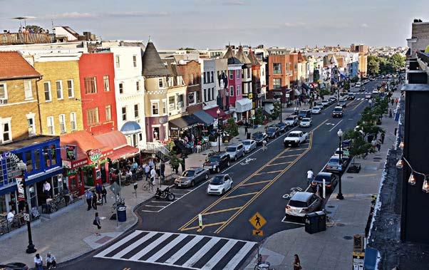 LOGAN CIRCLE Adams Morgan is abuzz with colorful storefronts, friendly sidewalk cafes, restaurants with diverse cuisine from around the world, intimate coffee shops, and some of DC s liveliest