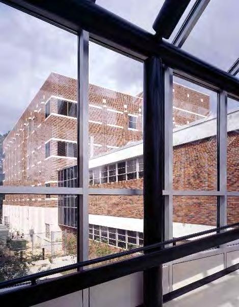 The design of the exterior is intended to reflect the art deco style of the adjacent 1930 s original campus buildings.