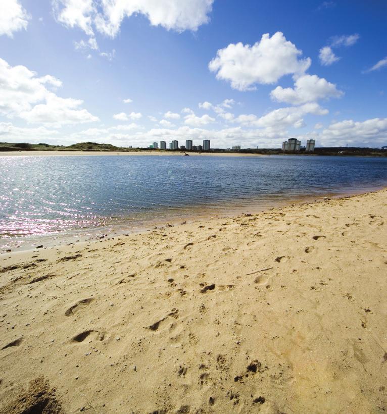 Aberdeen is known for its dramatic coastline, and its beach is a great place