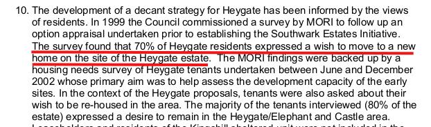 Council Executive Report 18 May 2004 'Heygate Estate Decant Arrangements' However, the new homes were never to materialise and the promises were broken: Leaseholders were promised a 'retained equity'