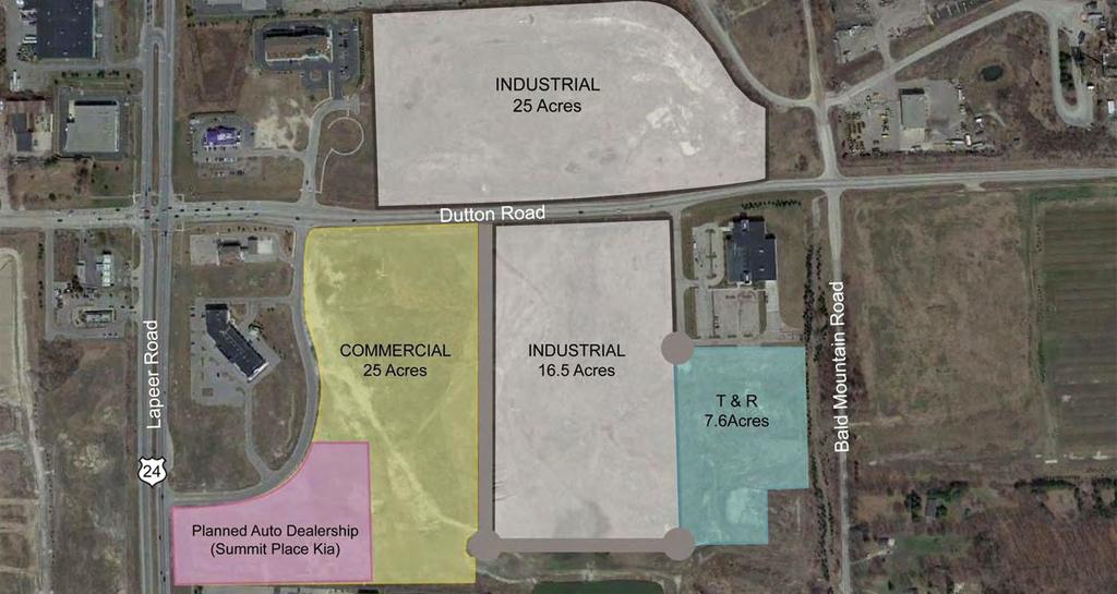 80 acres available (divisible) Multiple uses allowed Easy access to I 75, M 59, & Hwy 24 (Lapeer Road) All utilities on site Close proximity to: GM Orion Assembly, FCA headquarters, & The Palace of