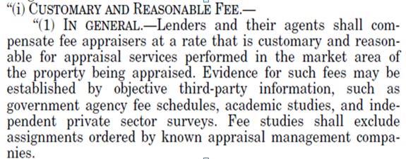 Customary and Reasonable Fee s The appraiser can ask for more but it has to be justified August 1, 2015 Know before you owe will this impact how
