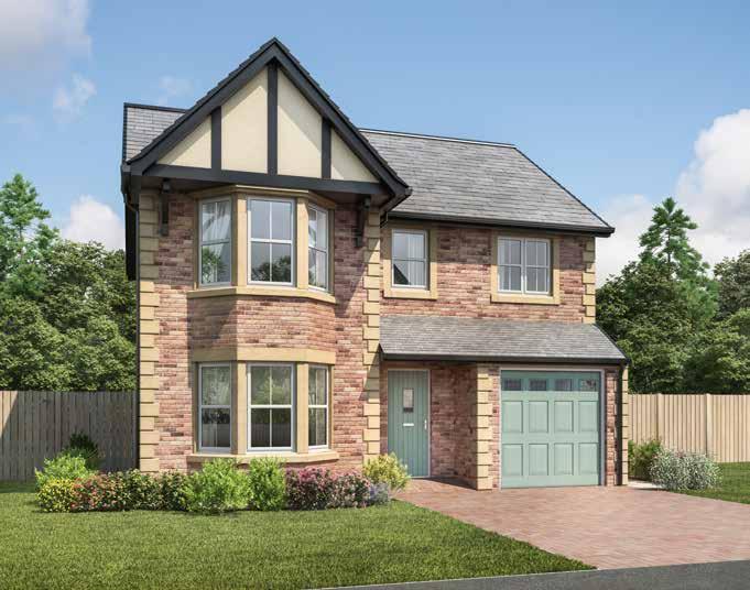 The Warwick The Boston 4 Bedroom Detached with Integral Single Garage Approximate square