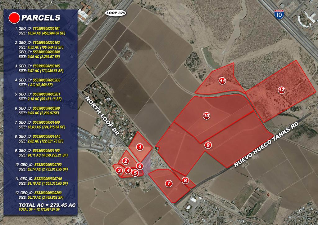 AERIAL PROPERTY INFORMATION Asking Price: $9,200,000 (±$32,923 per AC based on entire sale) Size: 279.