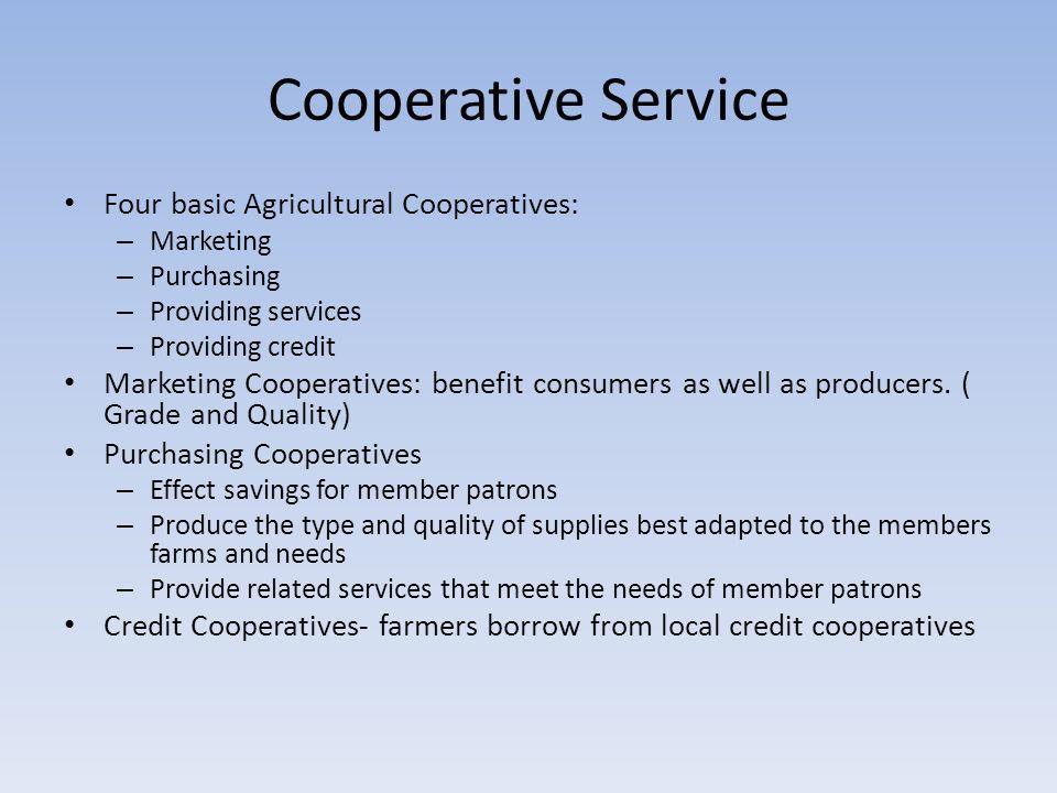 Co-operative South African Concept Agricultural co-operative were established with the objective of providing services to the farmers to improve their financial and business sustainability.