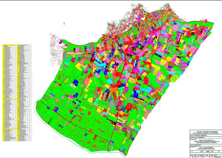 38 Land Mobility in a Central and Eastern European Land Consolidation Context Figure 5. Land ownership map (Plan 1) for Dracevo village, Bosnia-Herzegovina (2013).