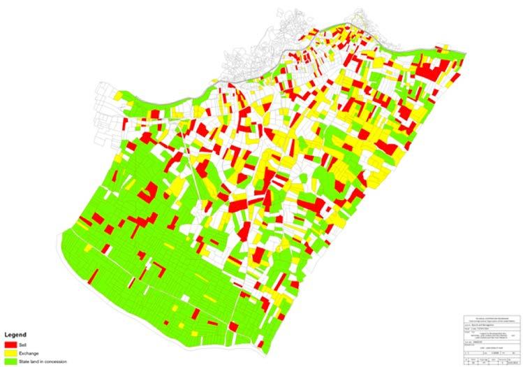 Nordic Journal of Surveying and Real Estate Research Volume 10, Number 1, 2014 Figure 6. Land Mobility map for Dracevo village, Bosnia-Herzegovina (2013).