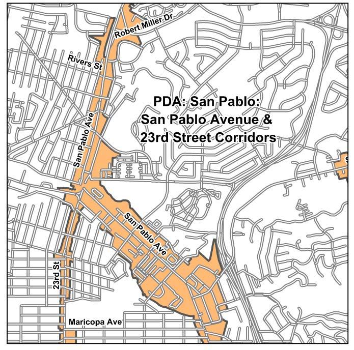 D-58 Contra Costa PDA Investment and Growth Strategy Update San Pablo San Pablo Avenue & 23rd Street Mixed-Use Corridor OVERVIEW The San Pablo and 23 rd Street Mixed Use Corridor encompasses some 284